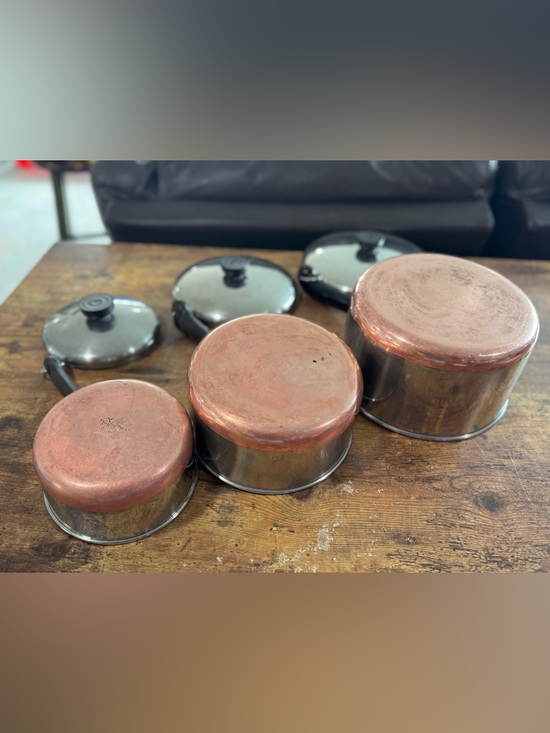 Revere Ware Other - ✨ Vintage Revere Ware Copper Bottom Saucepan Set 4qt 2qt 1qt Made in USA 🇺🇸 ✨